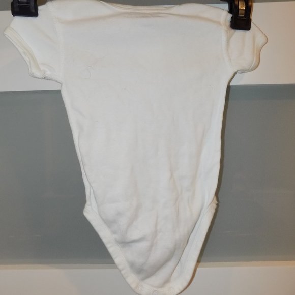 BURT'S BEES WHITE ORGANIC 1PC SNAP T SIZE 3/6 MONTHS - Picture 3 of 3